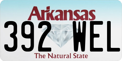 AR license plate 392WEL
