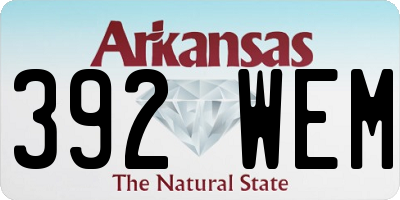 AR license plate 392WEM