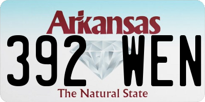 AR license plate 392WEN