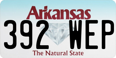 AR license plate 392WEP