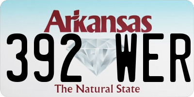 AR license plate 392WER