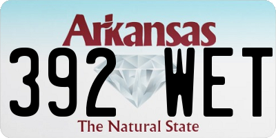 AR license plate 392WET
