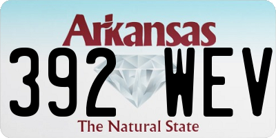 AR license plate 392WEV