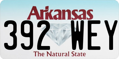 AR license plate 392WEY
