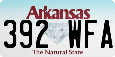 AR license plate 392WFA
