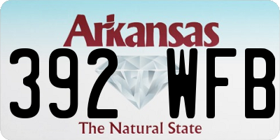 AR license plate 392WFB