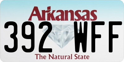 AR license plate 392WFF