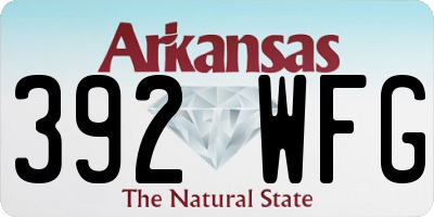 AR license plate 392WFG
