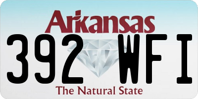AR license plate 392WFI