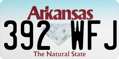 AR license plate 392WFJ