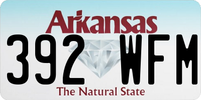 AR license plate 392WFM
