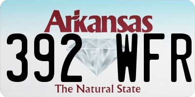 AR license plate 392WFR
