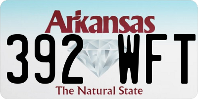 AR license plate 392WFT