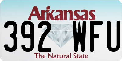 AR license plate 392WFU