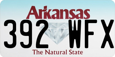 AR license plate 392WFX