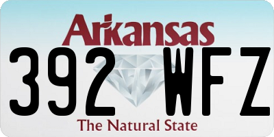 AR license plate 392WFZ