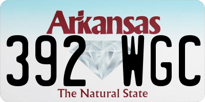 AR license plate 392WGC