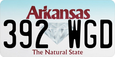 AR license plate 392WGD