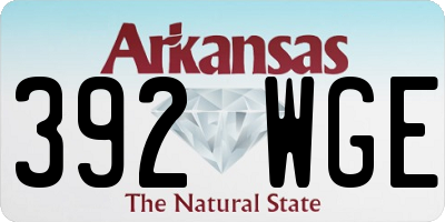 AR license plate 392WGE