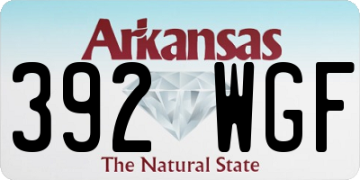 AR license plate 392WGF