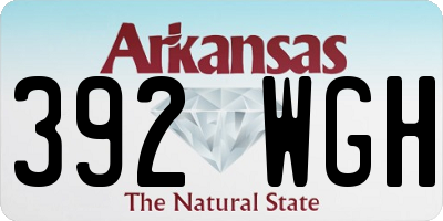 AR license plate 392WGH