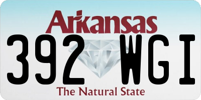 AR license plate 392WGI
