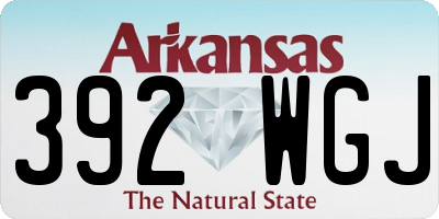 AR license plate 392WGJ