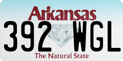 AR license plate 392WGL