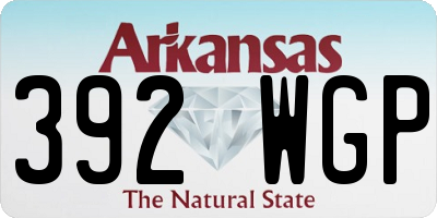 AR license plate 392WGP