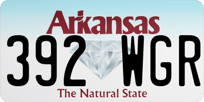 AR license plate 392WGR