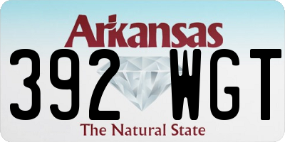 AR license plate 392WGT
