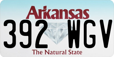 AR license plate 392WGV