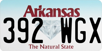 AR license plate 392WGX