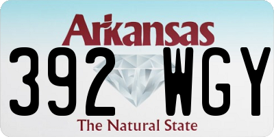 AR license plate 392WGY