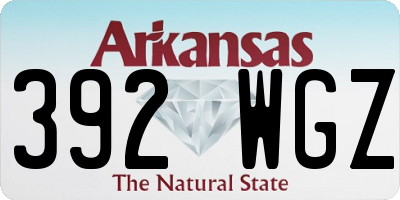 AR license plate 392WGZ