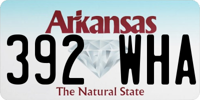 AR license plate 392WHA