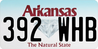 AR license plate 392WHB