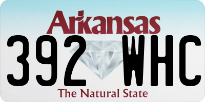 AR license plate 392WHC