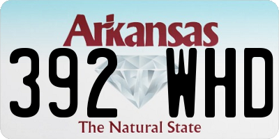 AR license plate 392WHD