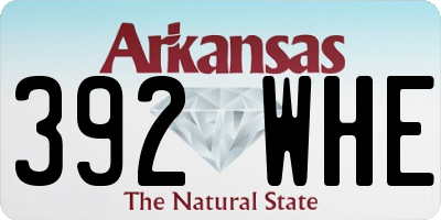 AR license plate 392WHE