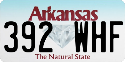 AR license plate 392WHF