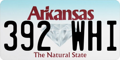 AR license plate 392WHI