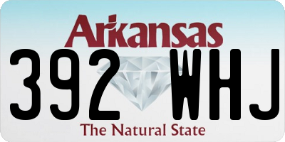 AR license plate 392WHJ