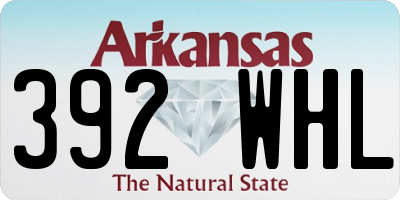 AR license plate 392WHL