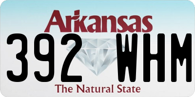 AR license plate 392WHM