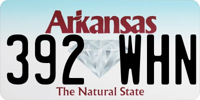 AR license plate 392WHN
