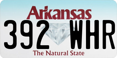 AR license plate 392WHR