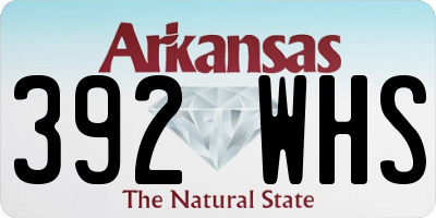 AR license plate 392WHS