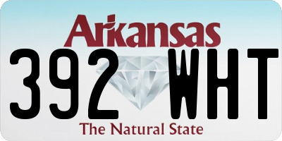 AR license plate 392WHT