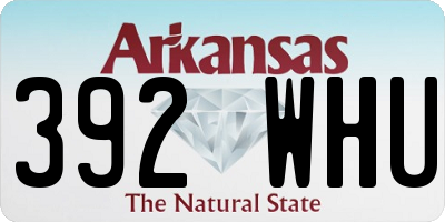 AR license plate 392WHU
